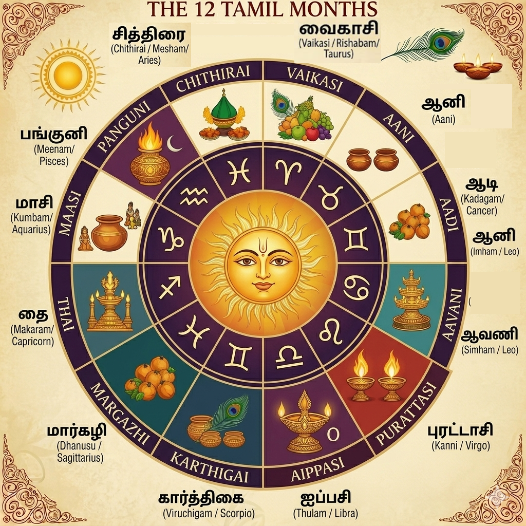 Tamil months overview chart